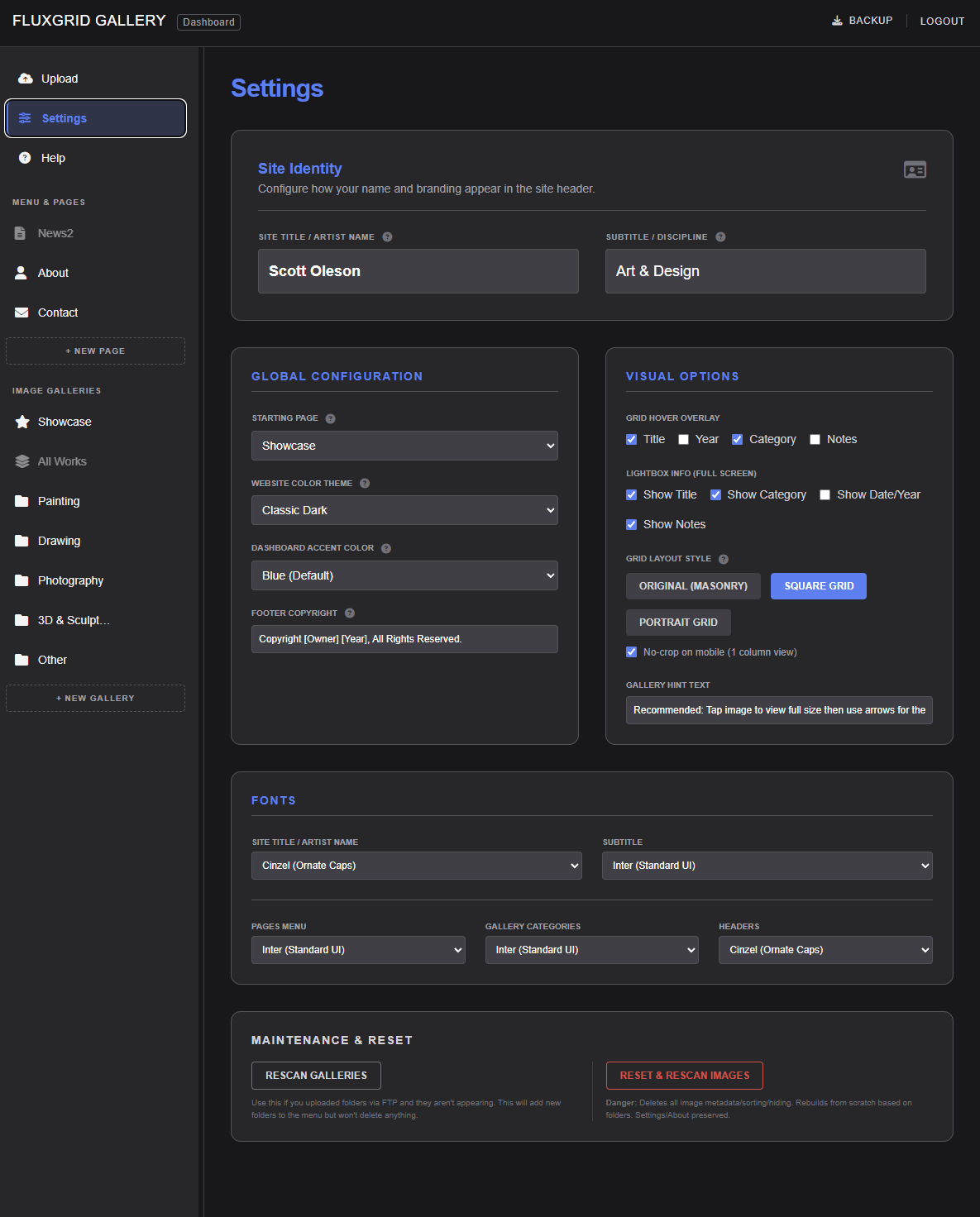 FluxGrid Gallery Layout